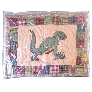 Company Store Prehistoric Sham Dinosaur T Rex Kids NEW corduroy Patchwork